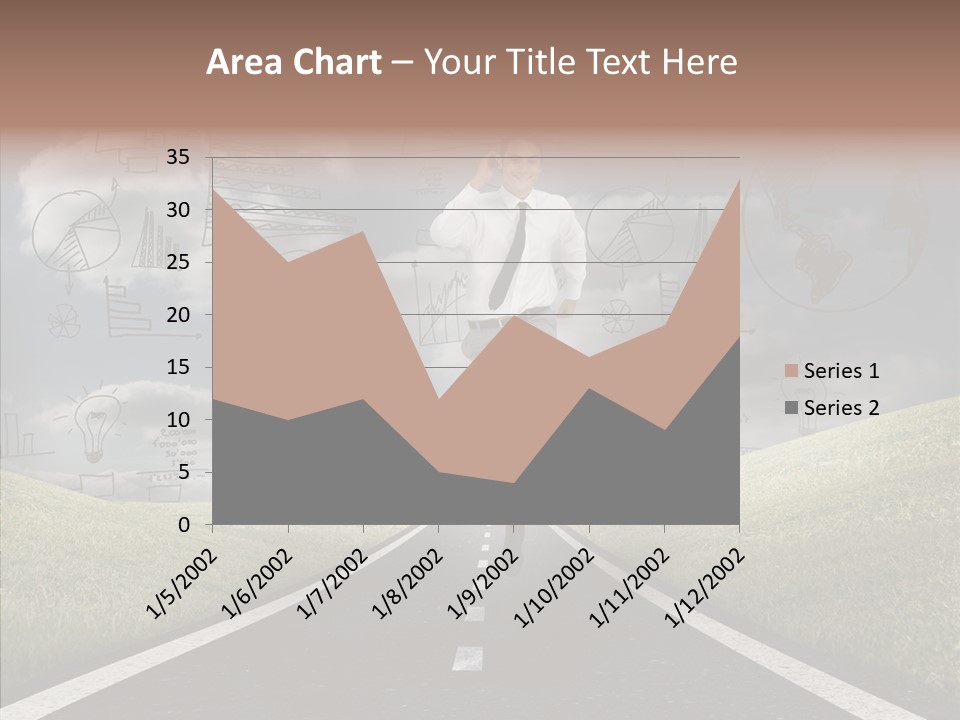 Young Adult Male Running PowerPoint Template