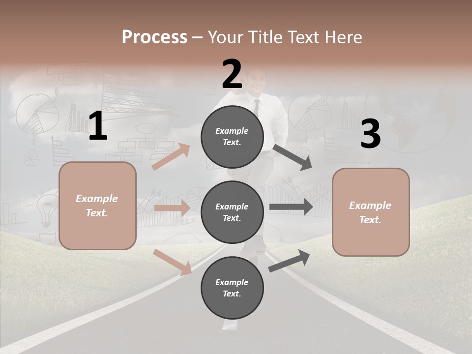 Young Adult Male Running PowerPoint Template