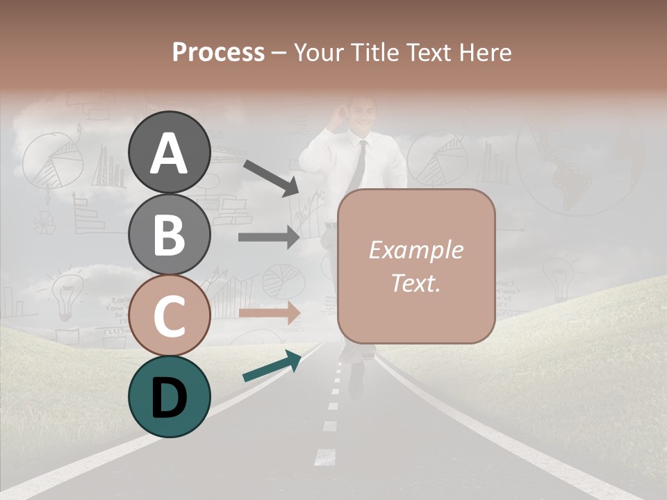 Young Adult Male Running PowerPoint Template