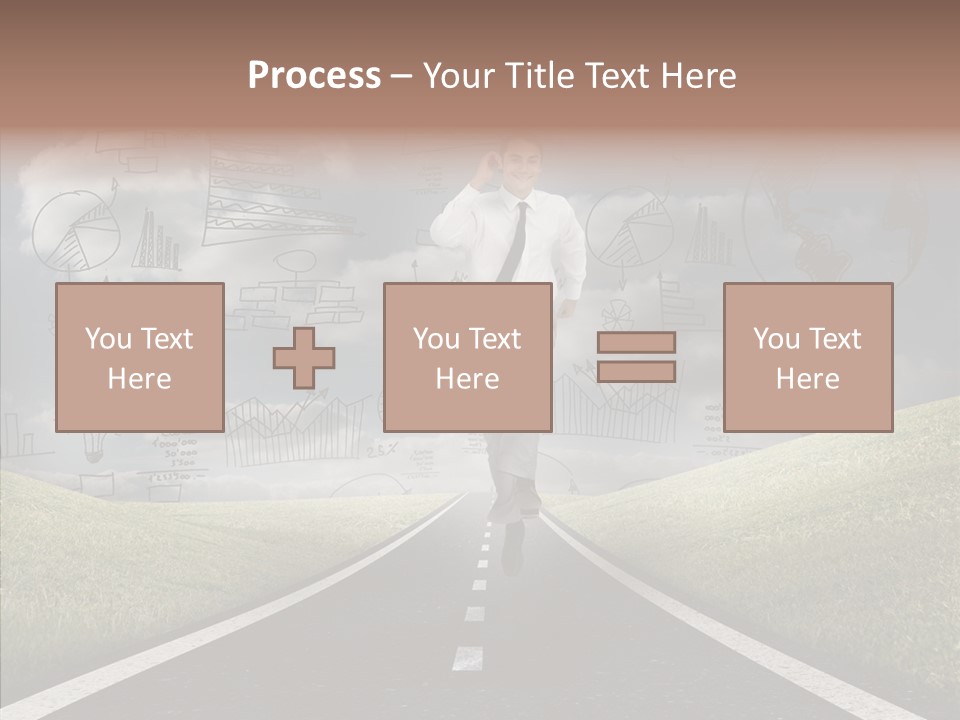 Young Adult Male Running PowerPoint Template