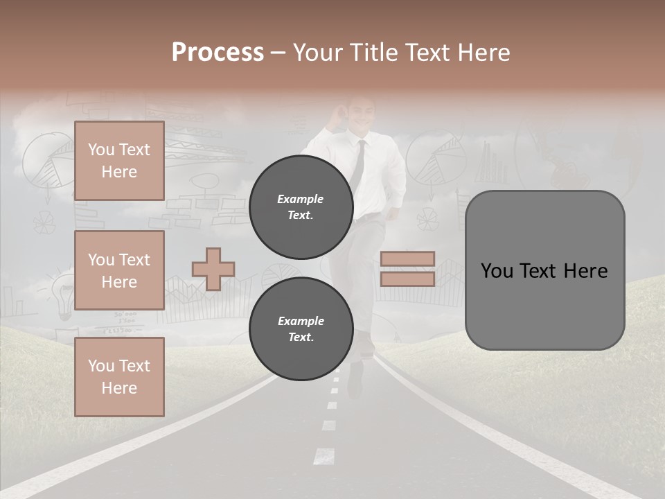 Young Adult Male Running PowerPoint Template