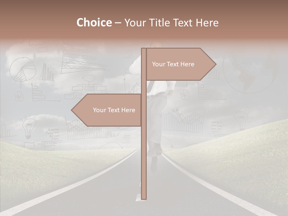 Young Adult Male Running PowerPoint Template