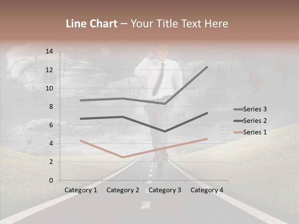 Young Adult Male Running PowerPoint Template