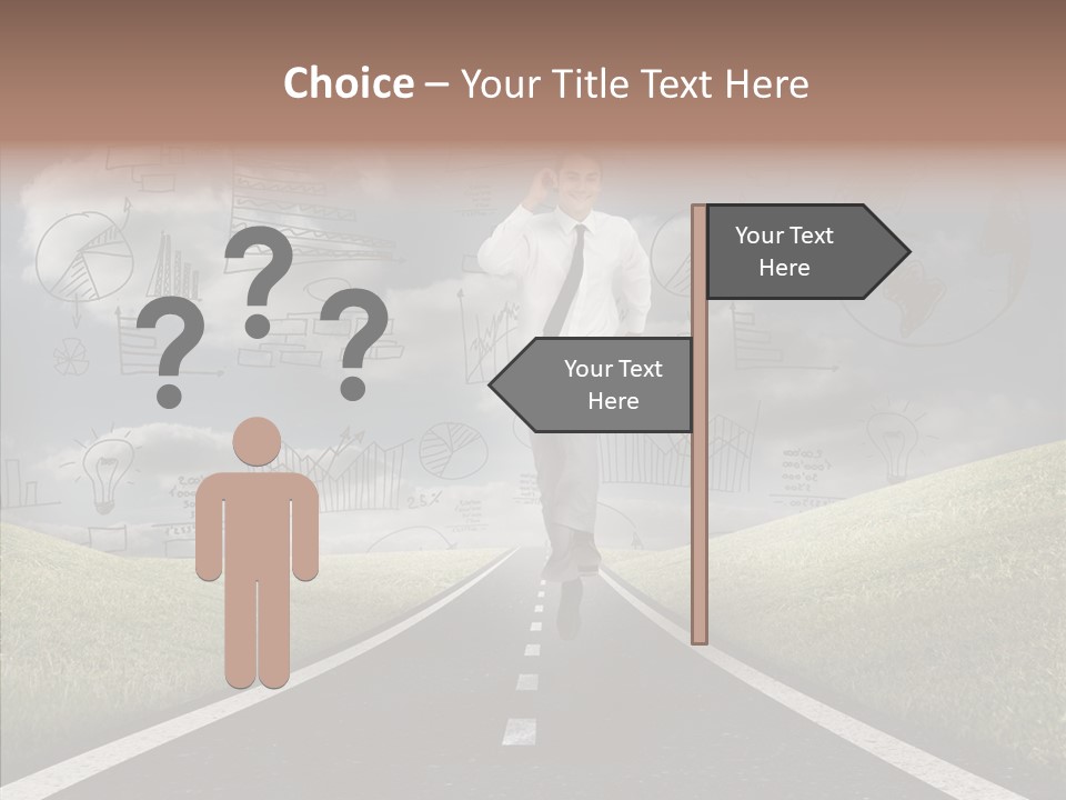 Young Adult Male Running PowerPoint Template