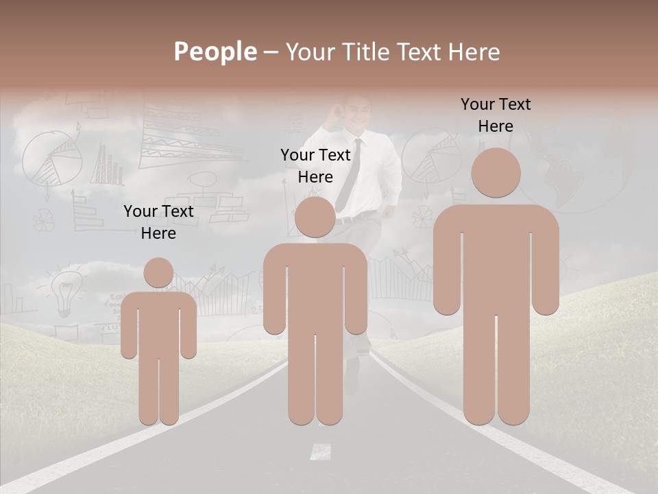 Young Adult Male Running PowerPoint Template