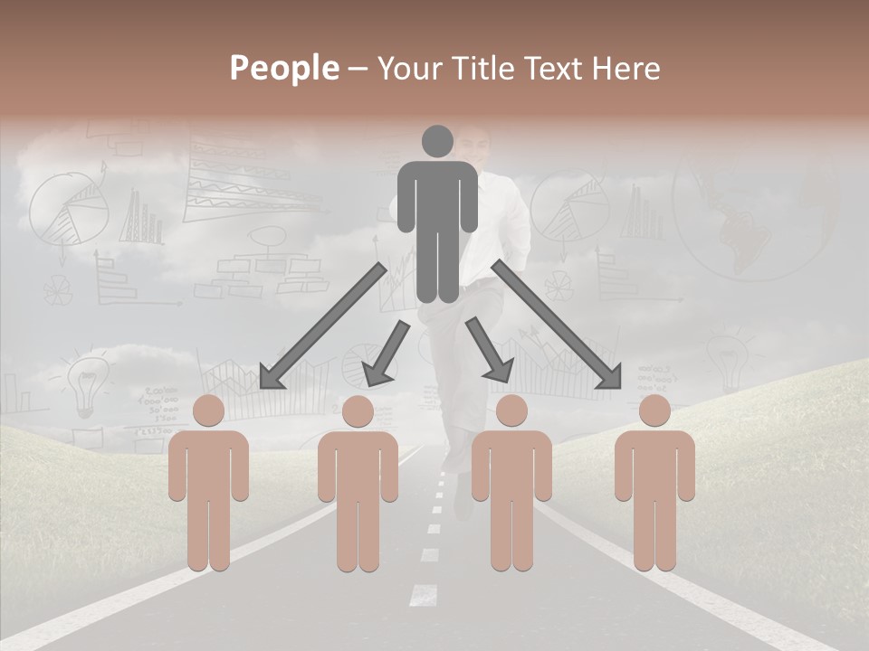 Young Adult Male Running PowerPoint Template