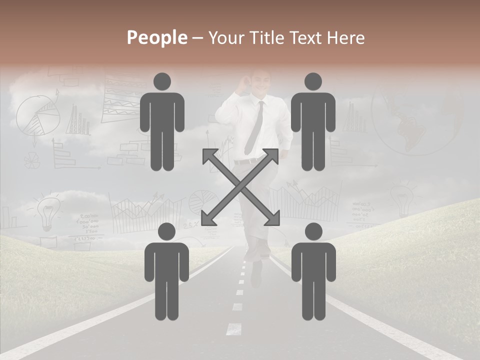 Young Adult Male Running PowerPoint Template