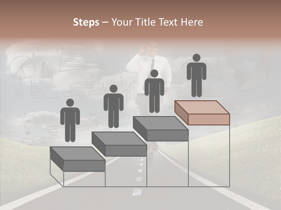 Young Adult Male Running PowerPoint Template