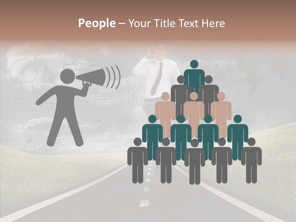 Young Adult Male Running PowerPoint Template