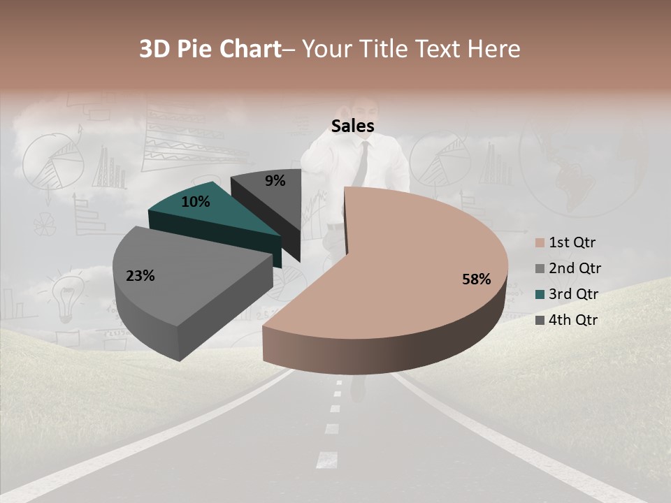 Young Adult Male Running PowerPoint Template