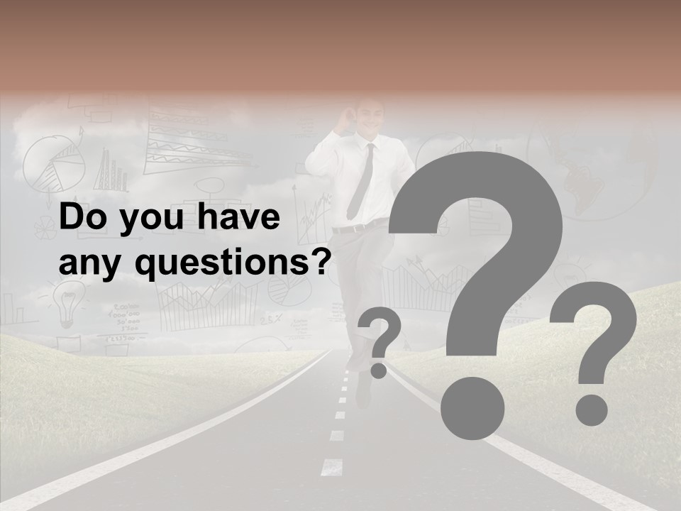 Young Adult Male Running PowerPoint Template