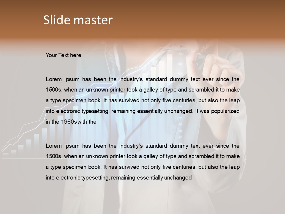 A Business Woman Writing On A Chart With A Marker PowerPoint Template