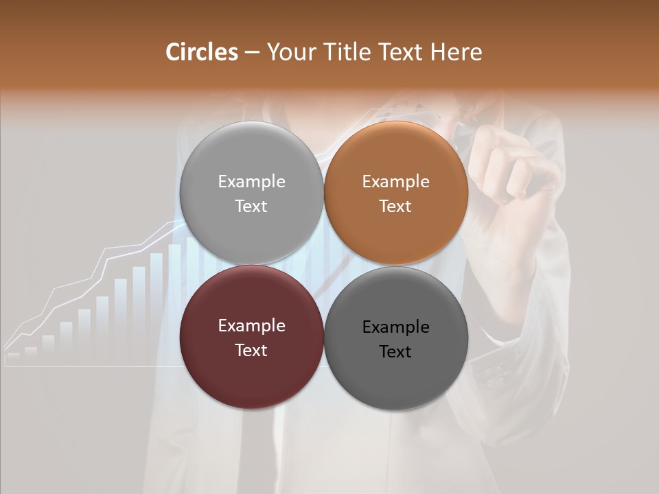 A Business Woman Writing On A Chart With A Marker PowerPoint Template