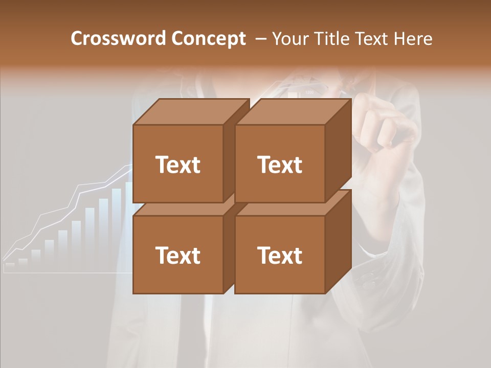 A Business Woman Writing On A Chart With A Marker PowerPoint Template