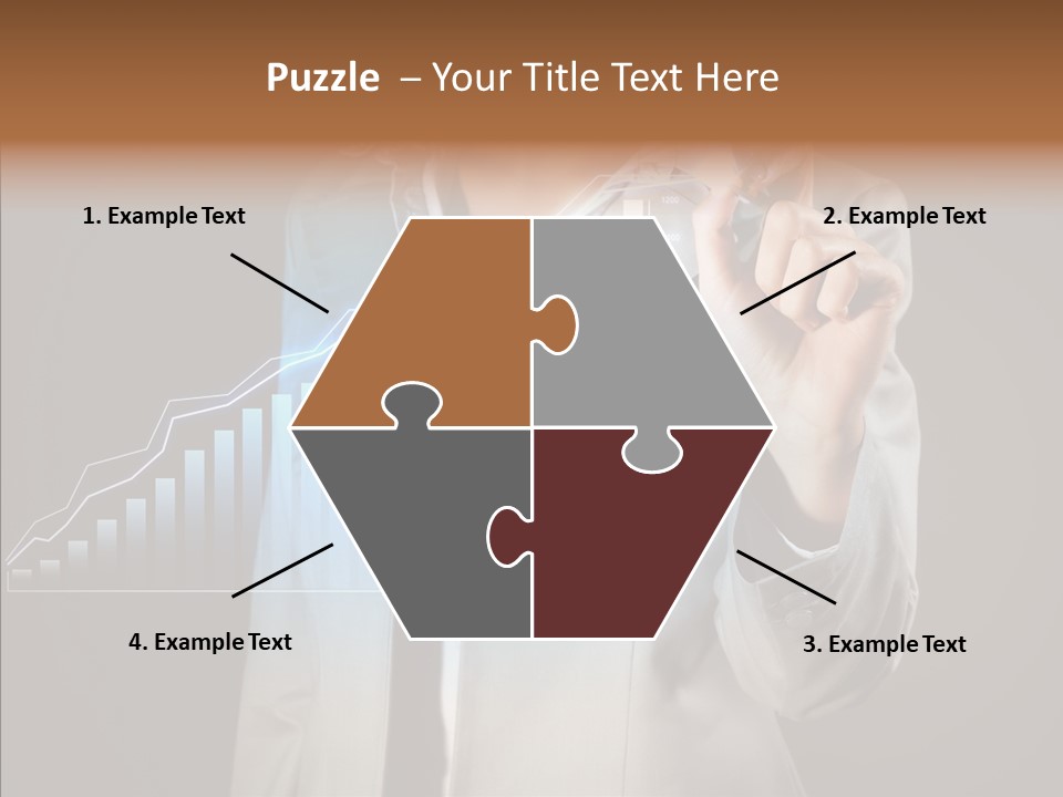 A Business Woman Writing On A Chart With A Marker PowerPoint Template