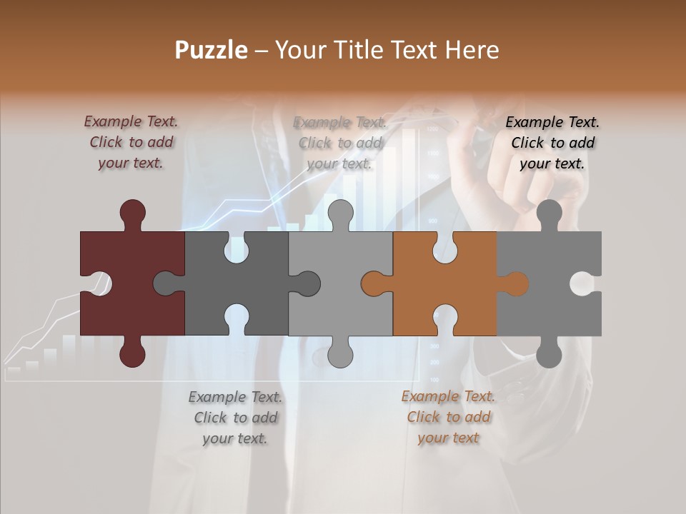 A Business Woman Writing On A Chart With A Marker PowerPoint Template