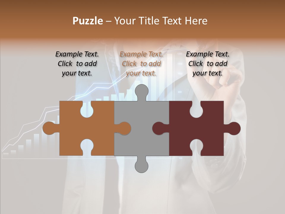 A Business Woman Writing On A Chart With A Marker PowerPoint Template