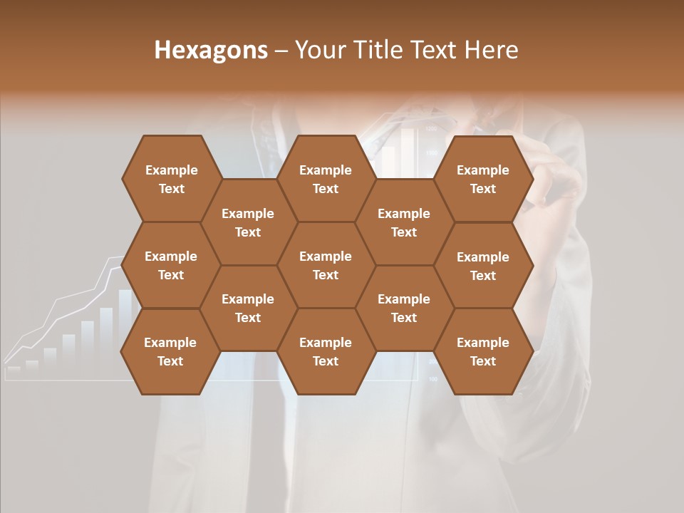 A Business Woman Writing On A Chart With A Marker PowerPoint Template