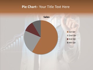 A Business Woman Writing On A Chart With A Marker PowerPoint Template