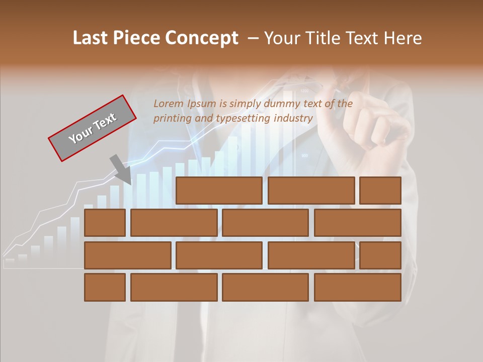 A Business Woman Writing On A Chart With A Marker PowerPoint Template