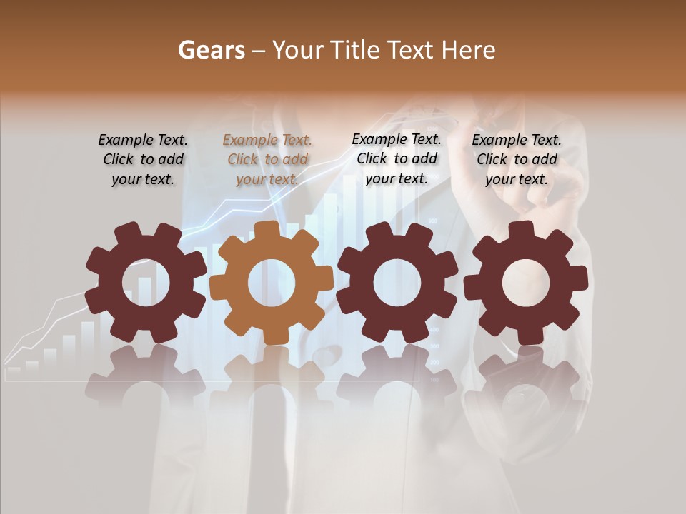 A Business Woman Writing On A Chart With A Marker PowerPoint Template