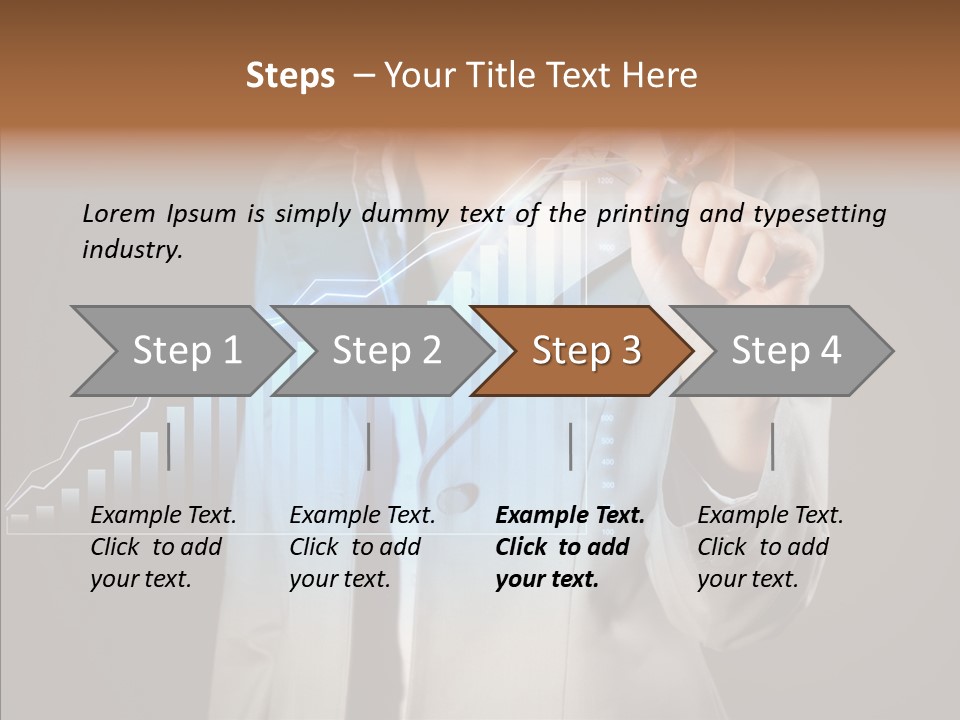 A Business Woman Writing On A Chart With A Marker PowerPoint Template