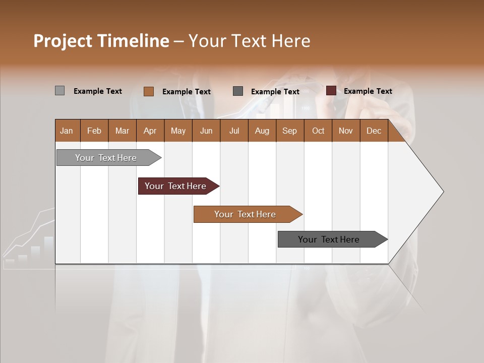 A Business Woman Writing On A Chart With A Marker PowerPoint Template
