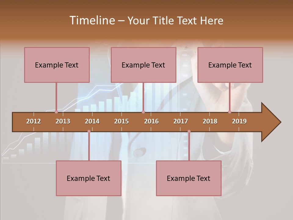 A Business Woman Writing On A Chart With A Marker PowerPoint Template
