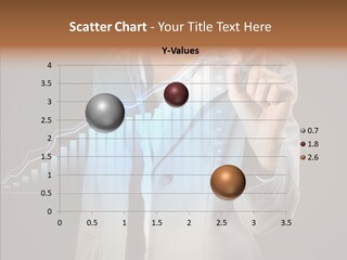 A Business Woman Writing On A Chart With A Marker PowerPoint Template