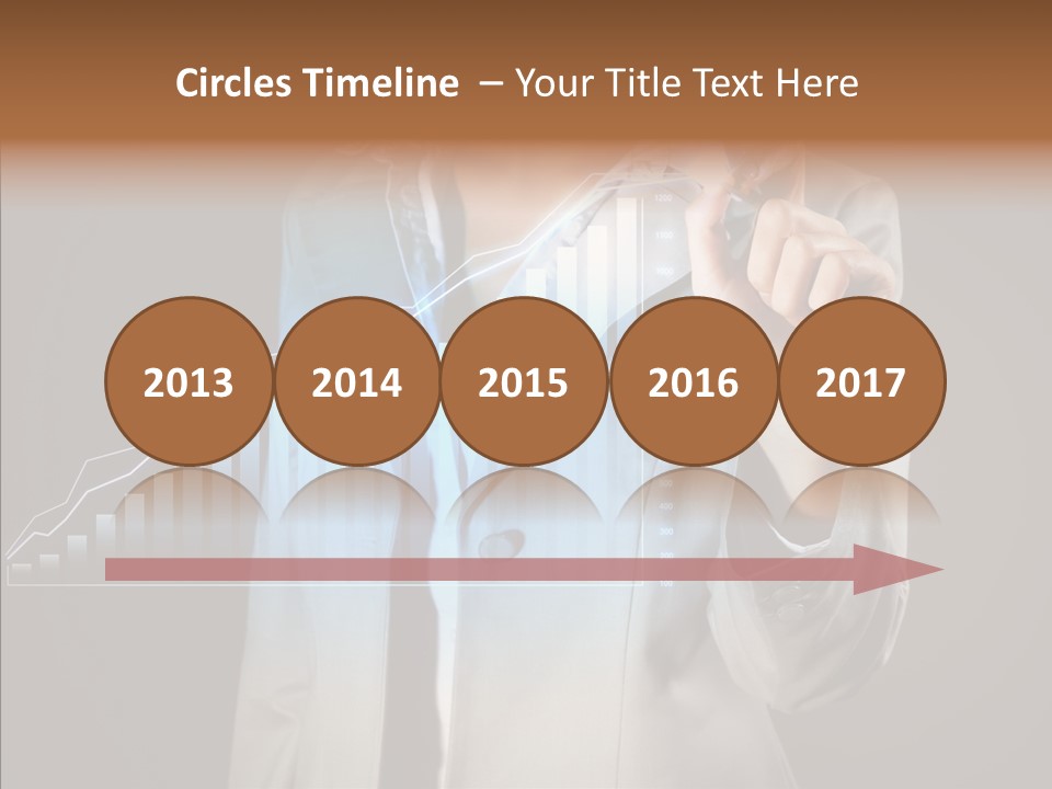 A Business Woman Writing On A Chart With A Marker PowerPoint Template