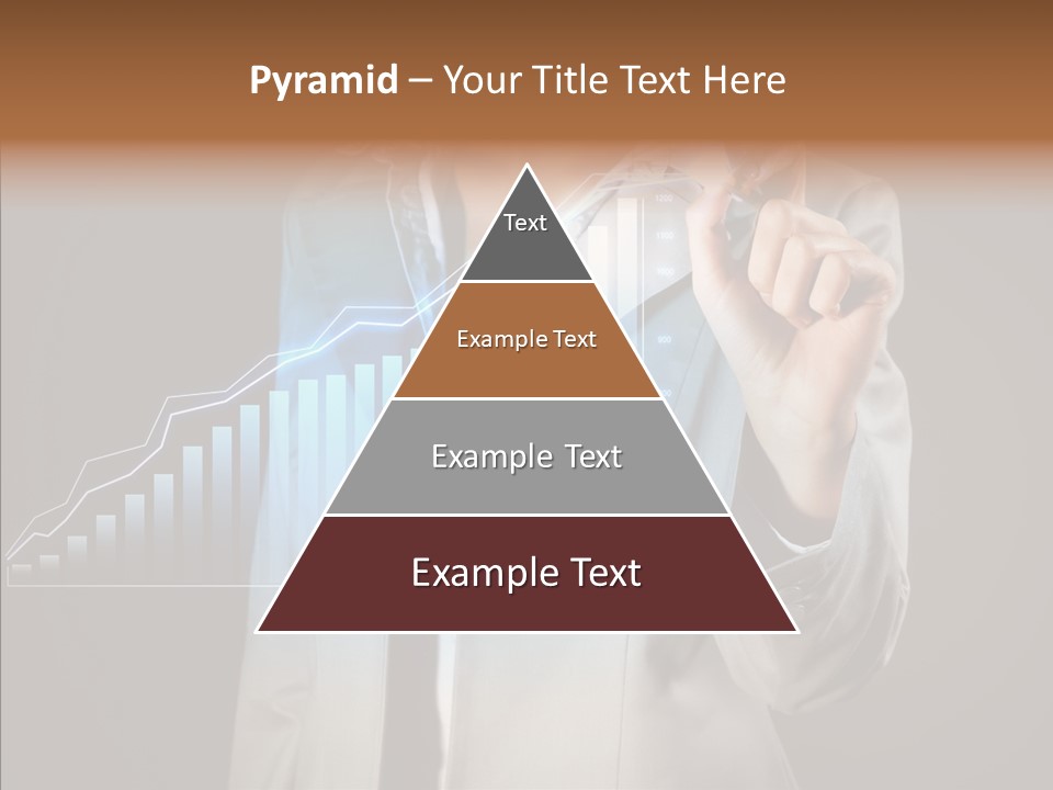 A Business Woman Writing On A Chart With A Marker PowerPoint Template