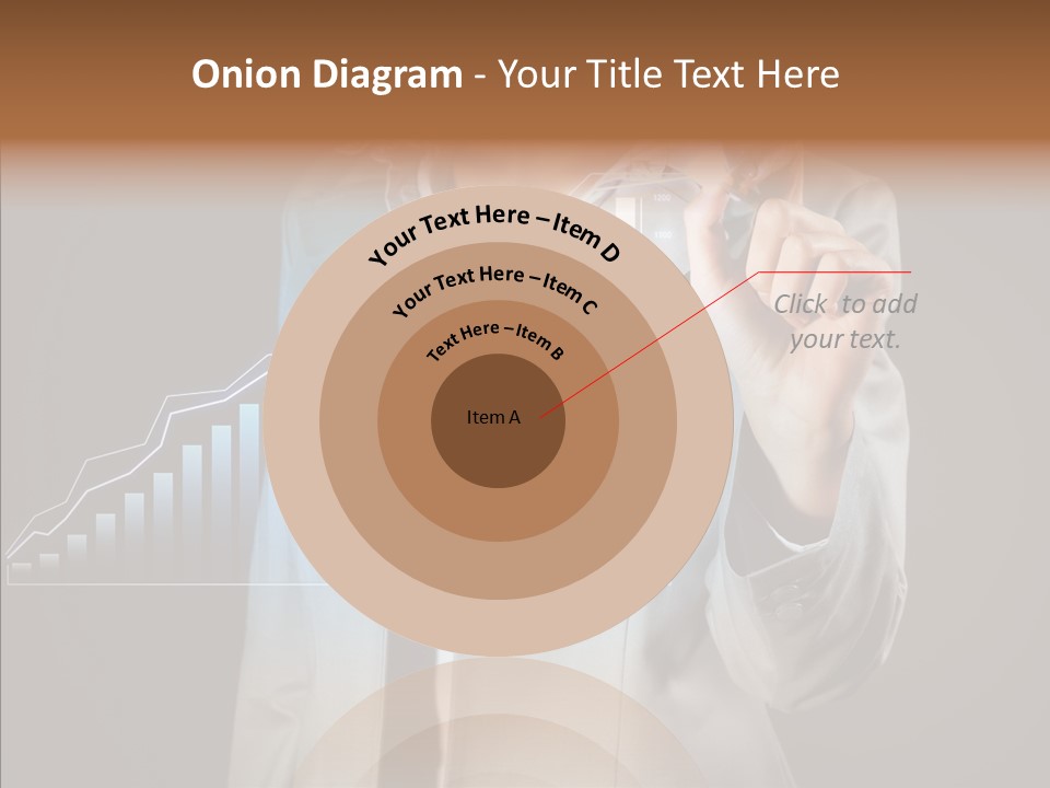 A Business Woman Writing On A Chart With A Marker PowerPoint Template