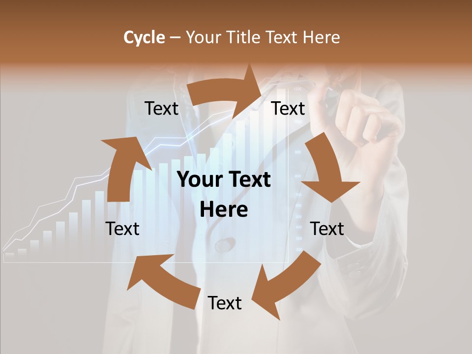 A Business Woman Writing On A Chart With A Marker PowerPoint Template