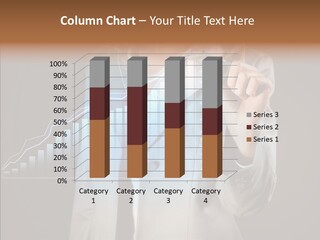 A Business Woman Writing On A Chart With A Marker PowerPoint Template