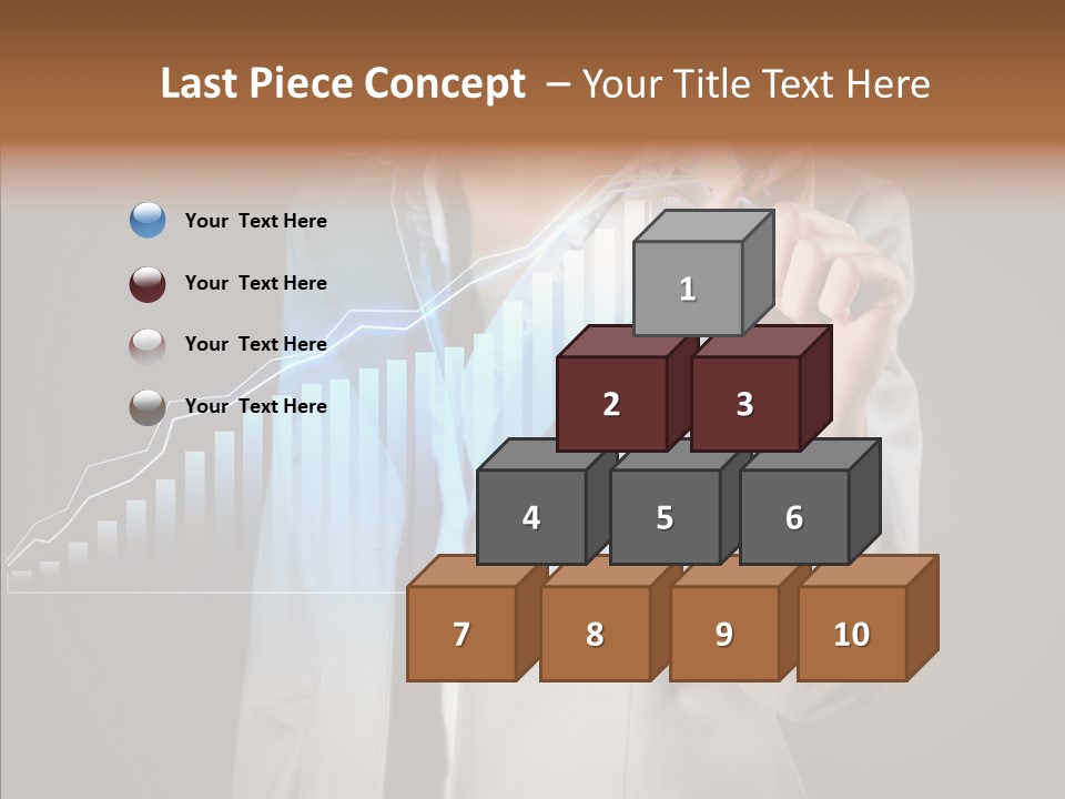 A Business Woman Writing On A Chart With A Marker PowerPoint Template