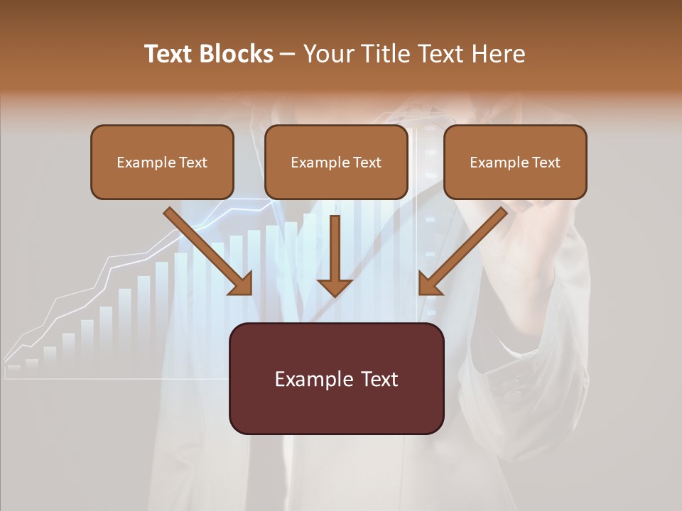 A Business Woman Writing On A Chart With A Marker PowerPoint Template