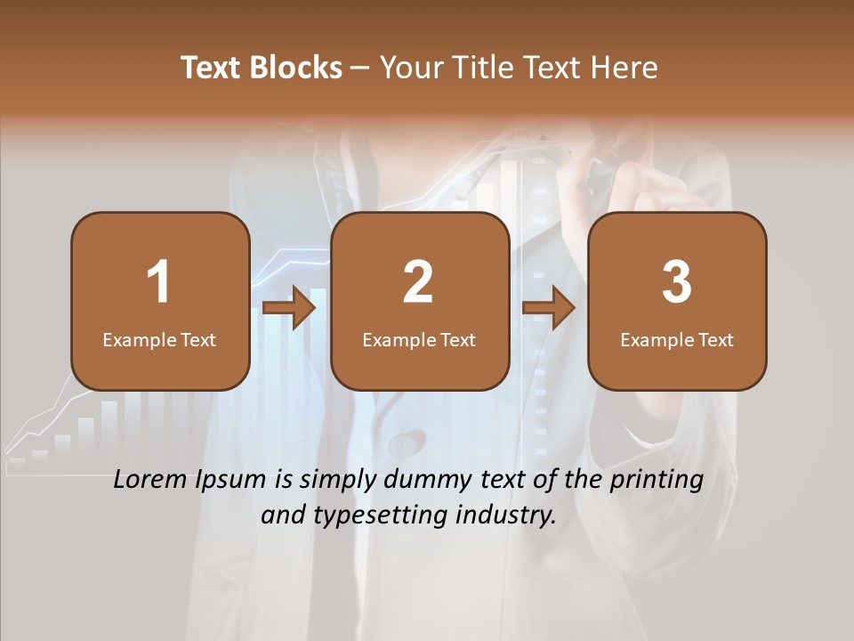 A Business Woman Writing On A Chart With A Marker PowerPoint Template