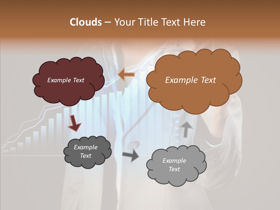 A Business Woman Writing On A Chart With A Marker PowerPoint Template