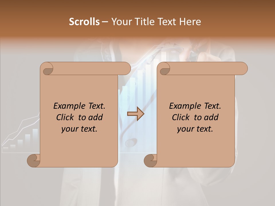 A Business Woman Writing On A Chart With A Marker PowerPoint Template