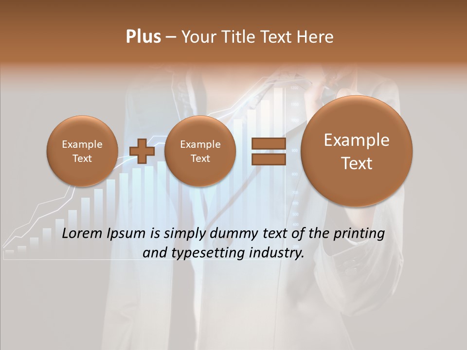 A Business Woman Writing On A Chart With A Marker PowerPoint Template