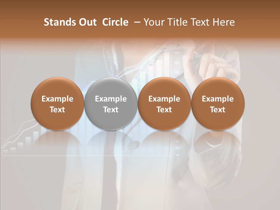 A Business Woman Writing On A Chart With A Marker PowerPoint Template