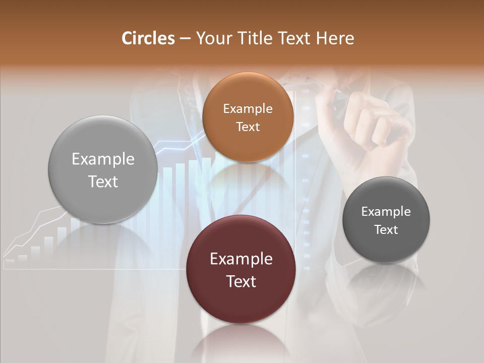 A Business Woman Writing On A Chart With A Marker PowerPoint Template