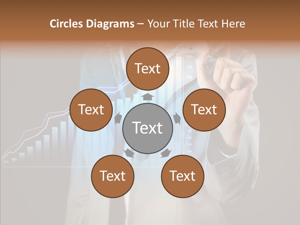 A Business Woman Writing On A Chart With A Marker PowerPoint Template