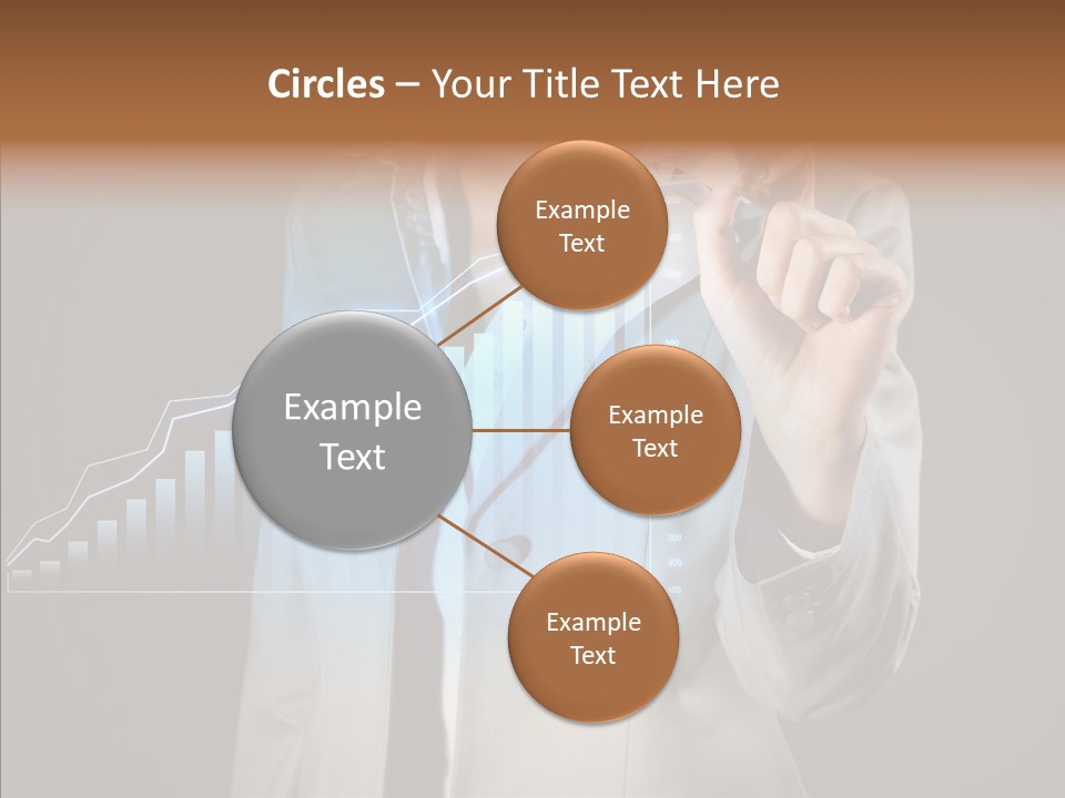A Business Woman Writing On A Chart With A Marker PowerPoint Template