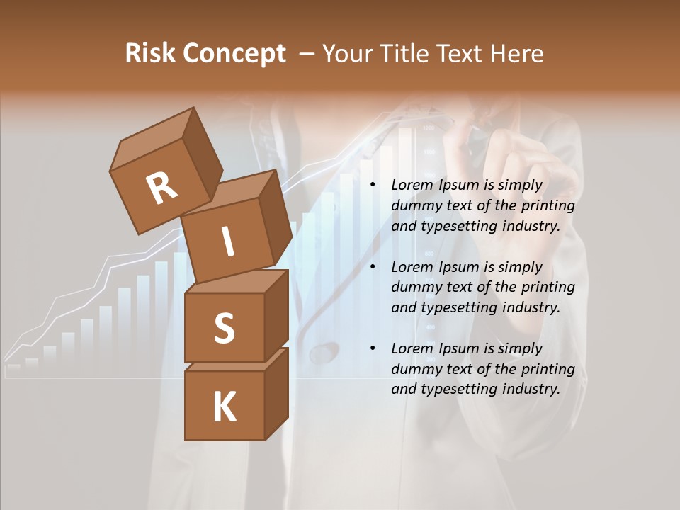 A Business Woman Writing On A Chart With A Marker PowerPoint Template