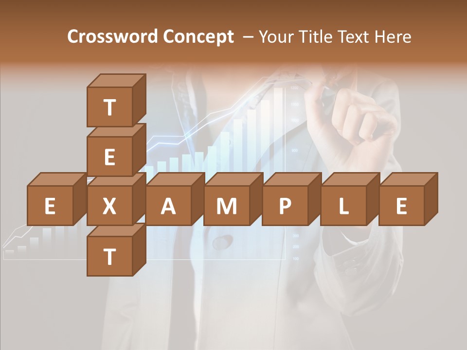 A Business Woman Writing On A Chart With A Marker PowerPoint Template