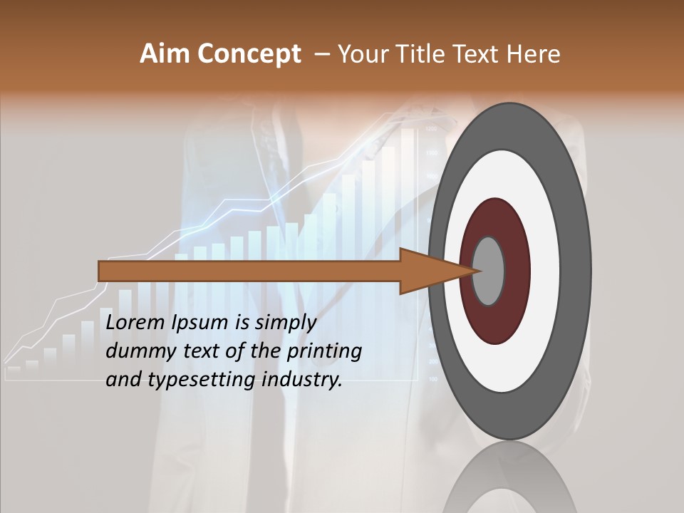 A Business Woman Writing On A Chart With A Marker PowerPoint Template