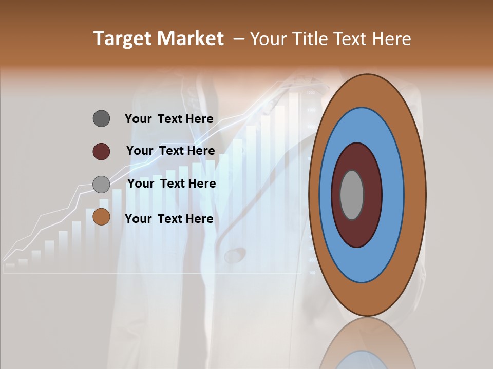 A Business Woman Writing On A Chart With A Marker PowerPoint Template