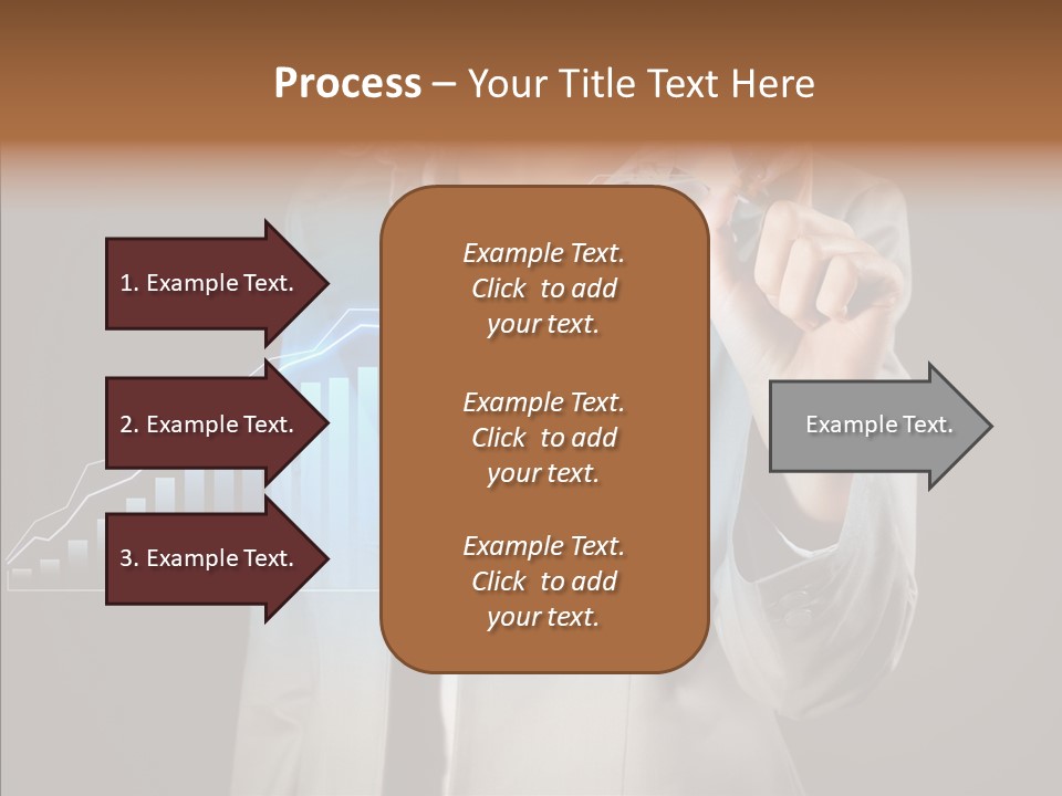 A Business Woman Writing On A Chart With A Marker PowerPoint Template