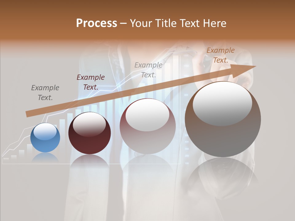 A Business Woman Writing On A Chart With A Marker PowerPoint Template